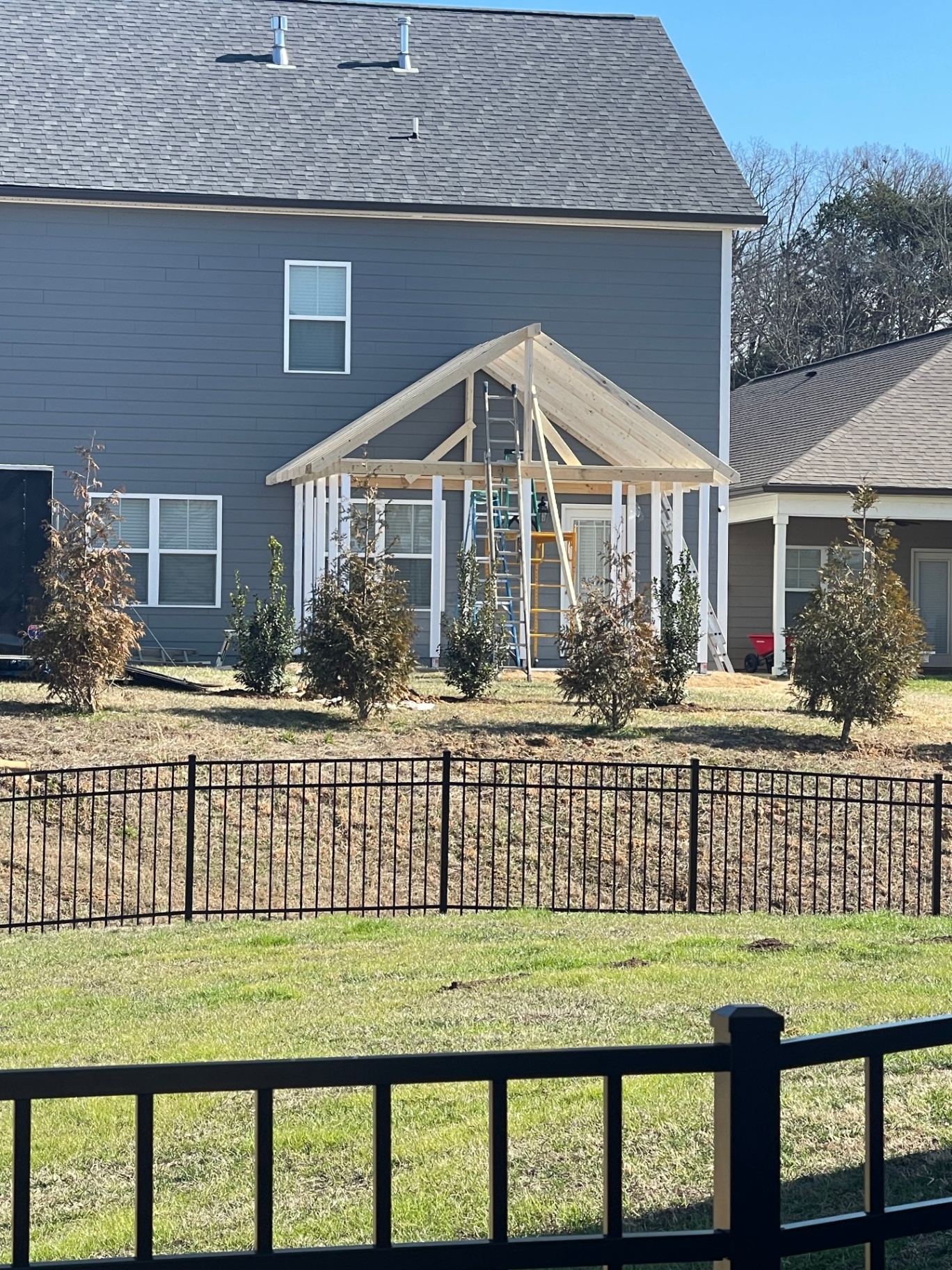 Screened porch framing in progress - Cleveland TN
